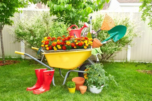 Professional lawn care in Monken Hadley improving grass thickness and color