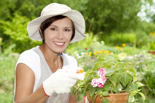 Local transfer station handling sorted garden waste and recyclable materials